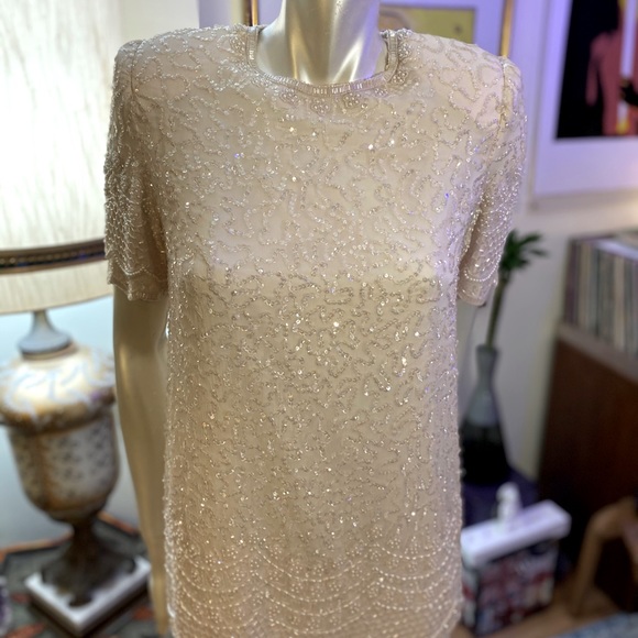 New Brilliante BY JA Dress 100% Silk Size Small Retro Vintage Inspired - Picture 3 of 12